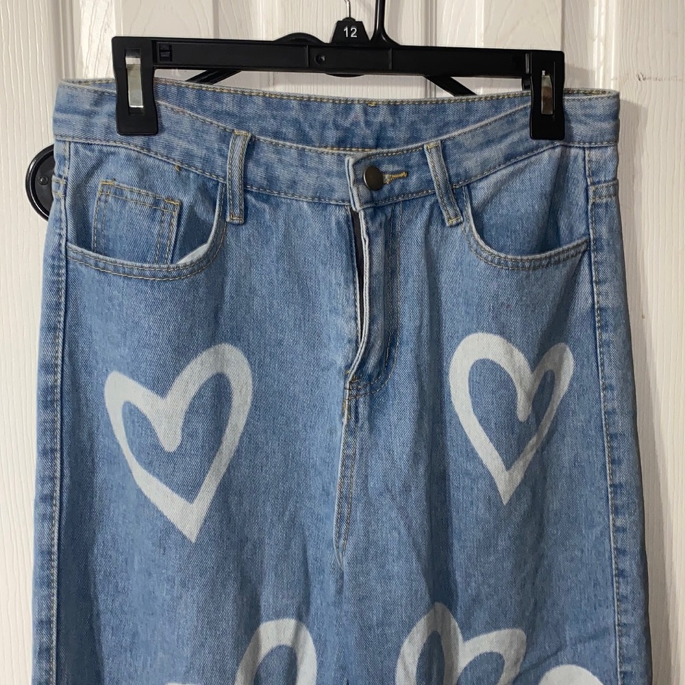 Cute heart jeans